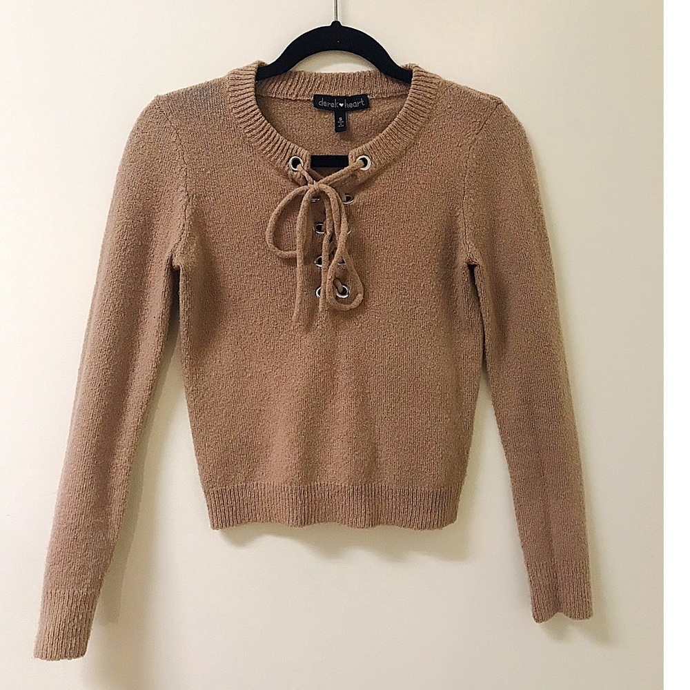 Super Soft Tan Laced Sweater